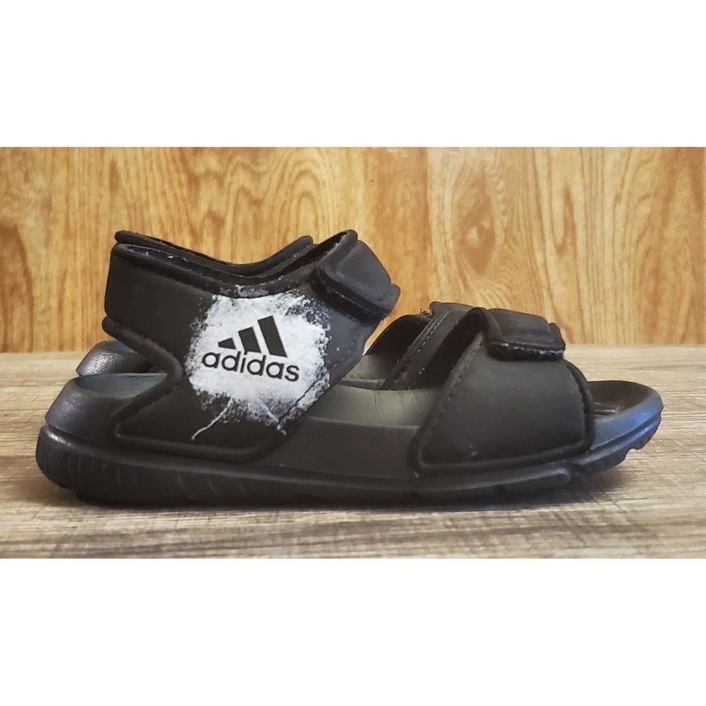 Adidas Altaswim Adjustable Strap Sandals Toddler Size 5K Black